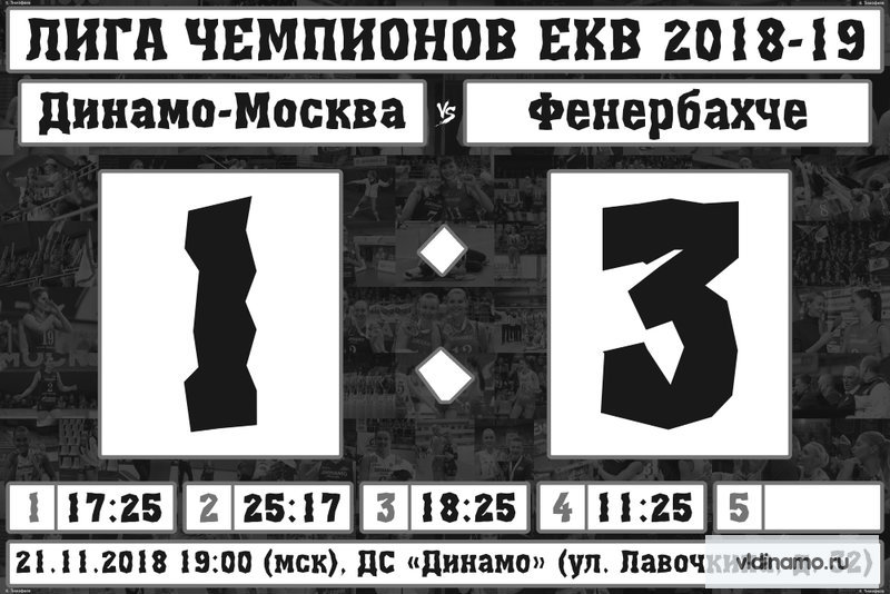 "Динамо" проиграло "Фенербахче" - 1:3.