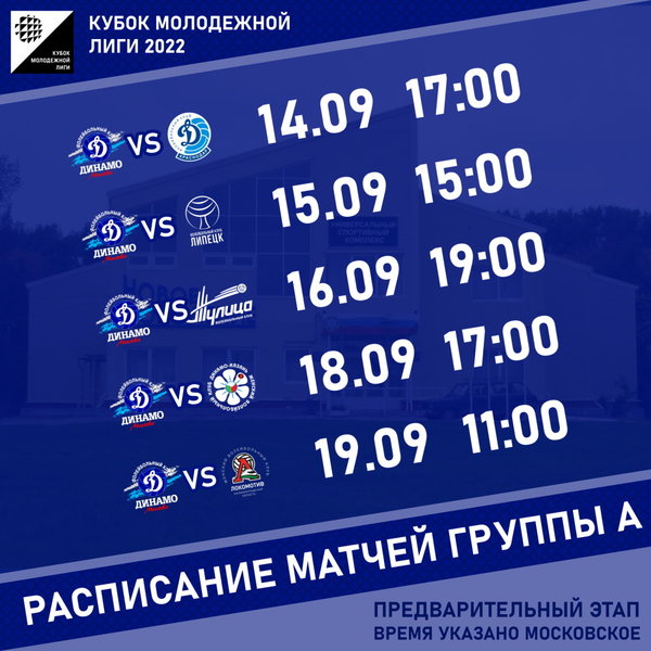 Кубок Молодежной Лиги 2022. Предварительный этап