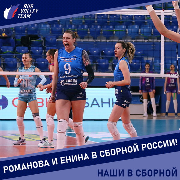 Романова и Енина вызваны в сборную России