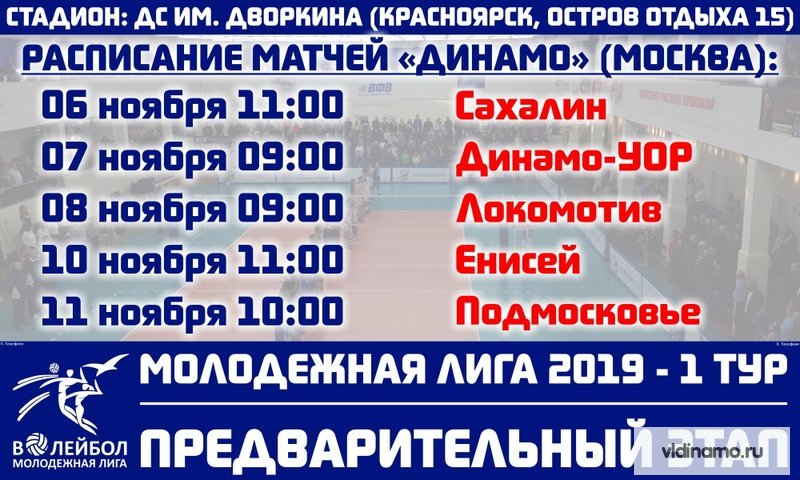 Молодежная Лига 2019. 1 Тур