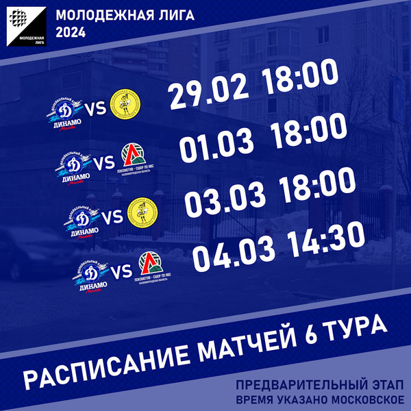 Молодежная лига 2024. Предварительный этап, тур 6